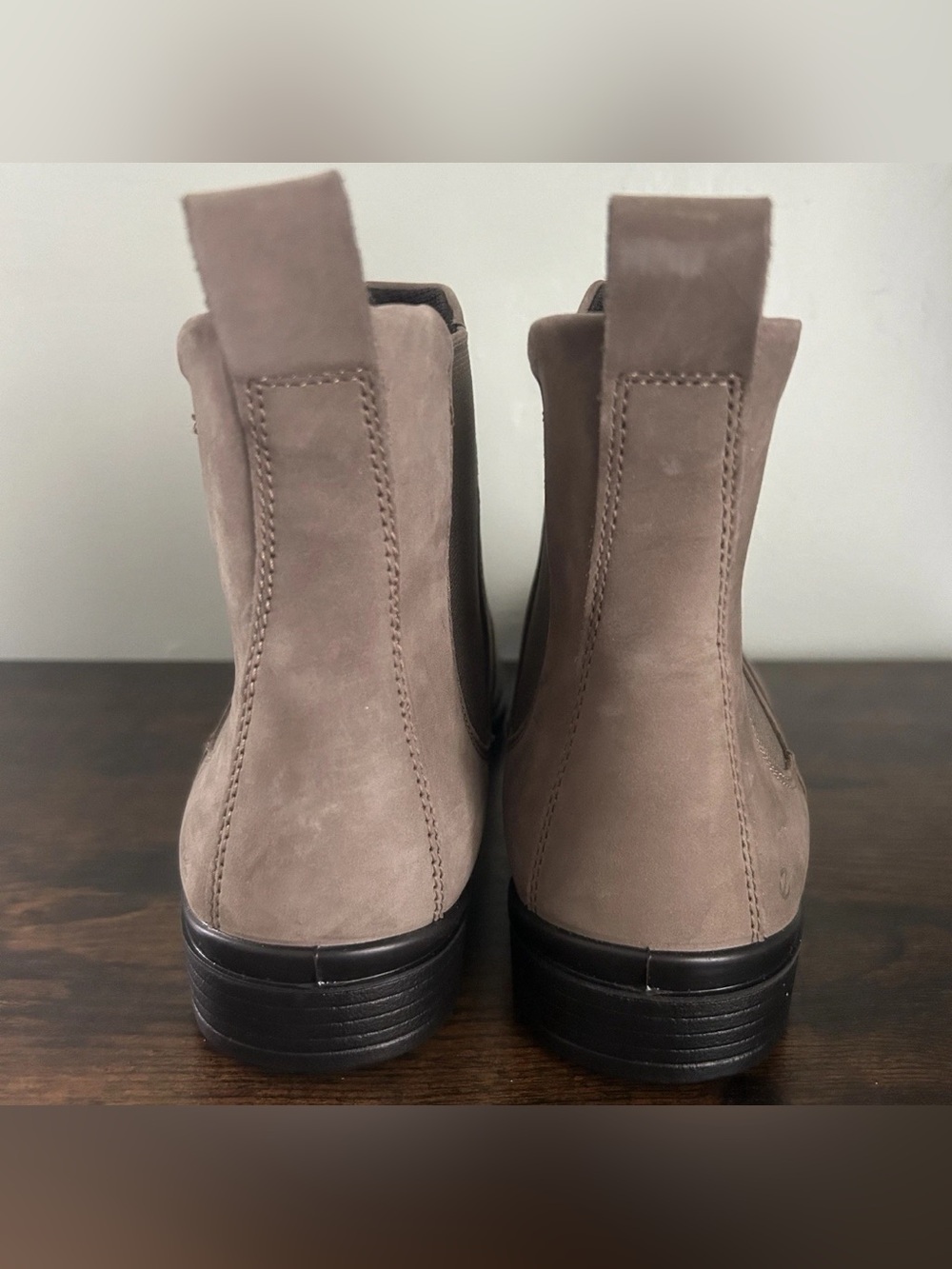 Ecco Touch 15 Suede Leather Ankle Boots Size Taupe Brown Size EU 40 US 9 - 9.5 - Picture 4 of 8